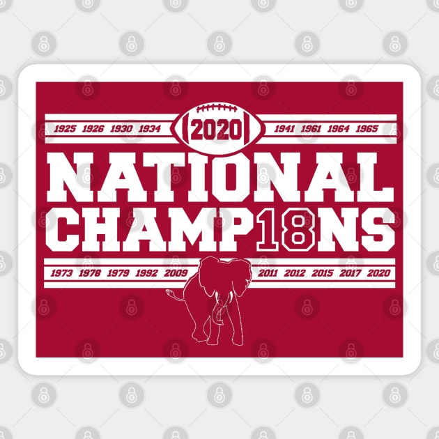 2020 NATIONAL CHAMPIONS Magnet by thedeuce